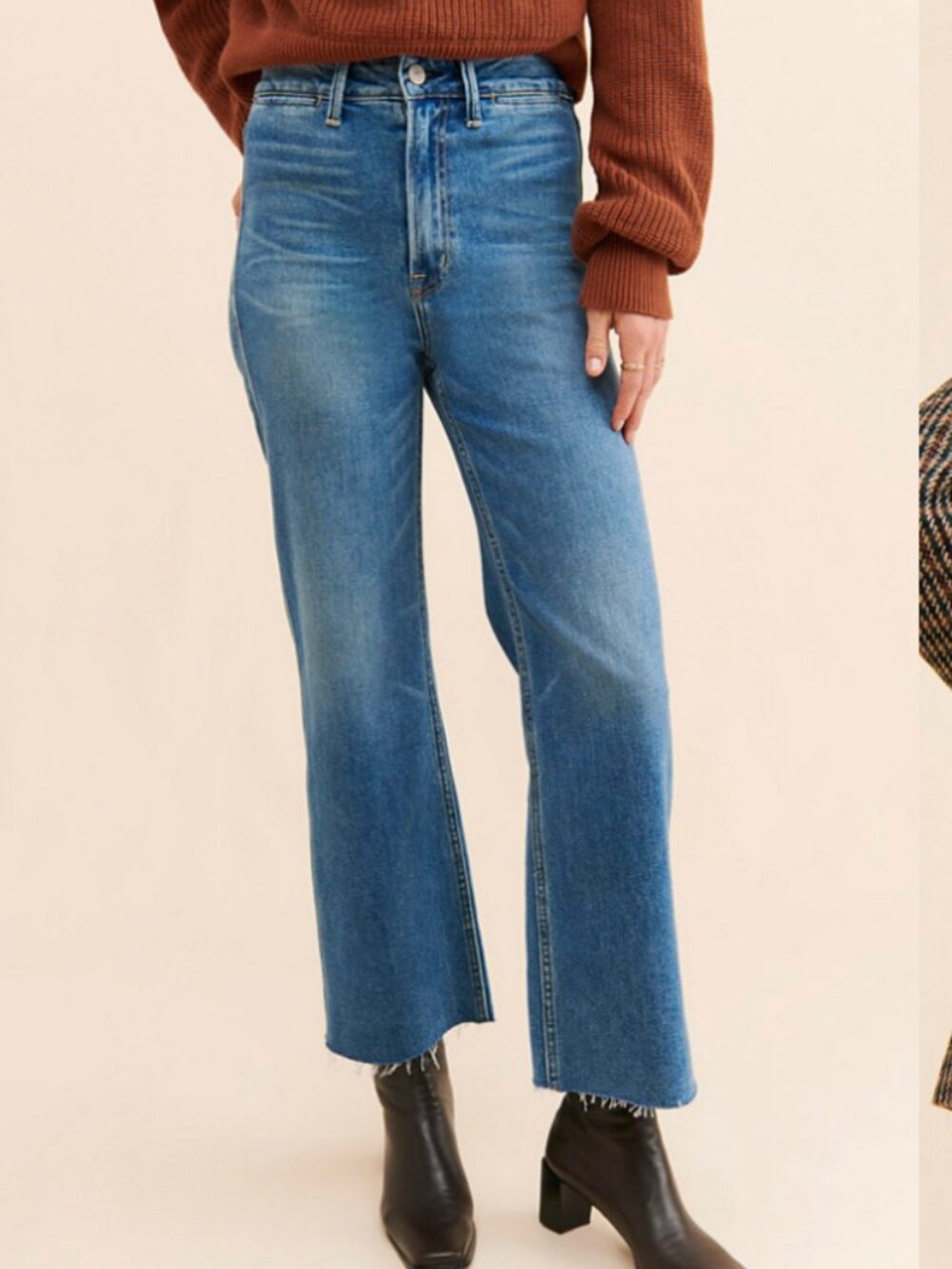NOEND Denim Queen Wide Leg Crop Jeans